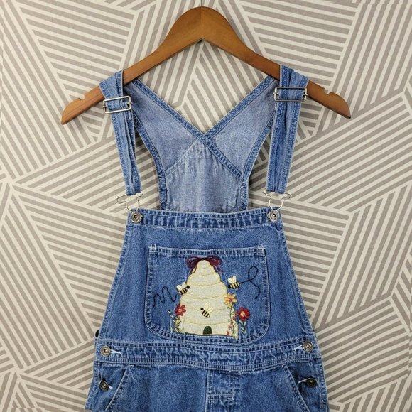 Denim Jean Overall Small Shortall Bumble Bee - Picture 2 of 6